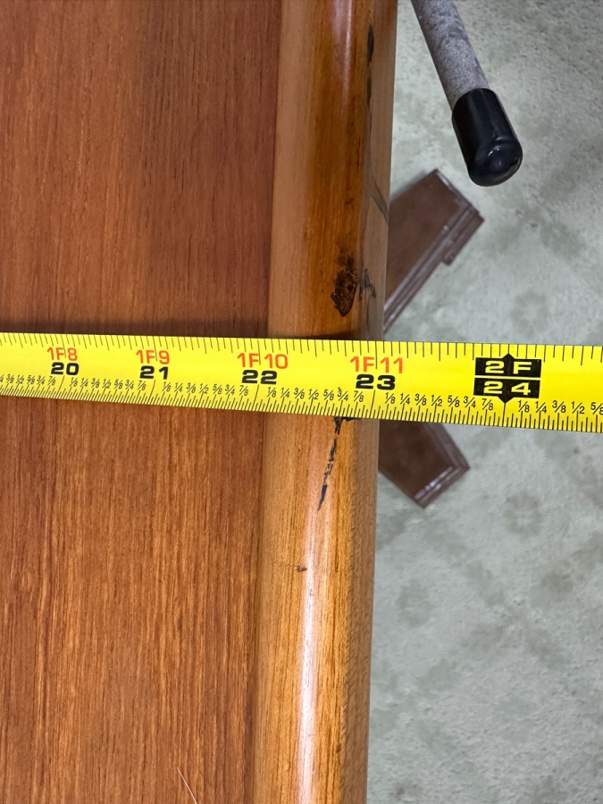 Vintage Teak Drop Leaf Yacht Table With Adjustable Height Functionality 47'W x 23'D x 31'H [Photo 9]