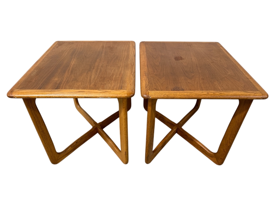 Pair Of Mid-Century Modern Lane Furniture 'Perception' Collection Side Tables 27'W x 22'D x 22.5'H
