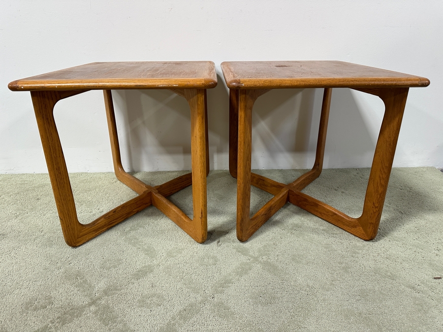 Pair Of Mid-Century Modern Lane Furniture 'Perception' Collection Side Tables 27'W x 22'D x 22.5'H
 [Photo 3]