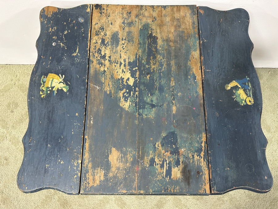 Vintage Hand Painted Drop-Leaf Table 28.5'W x 24'D x 22'H
 [Photo 5]