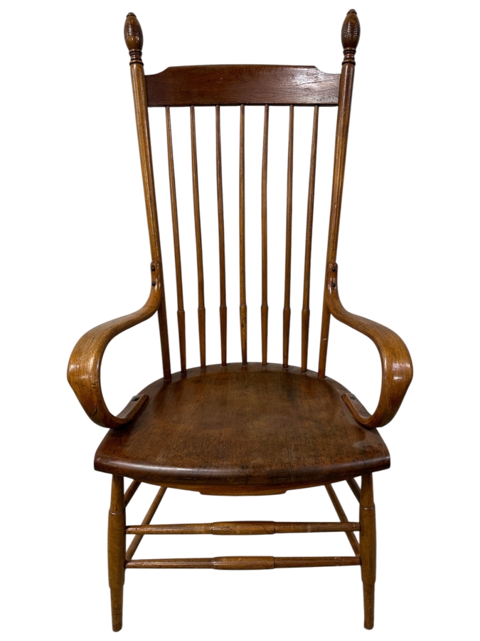Antique Arts and Crafts Stick Back Arm Chair 24'W x 18.5'D x 48'H