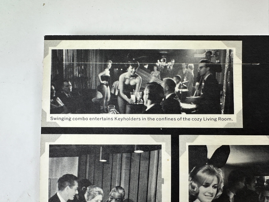 Vintage Hand Signed Playboy Bunny Gigi Photograph With Playboy Club Foldout Postcard Featuring Young Hugh Hefner [Photo 6]
