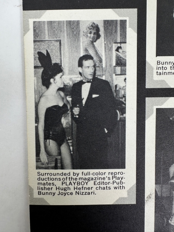 Vintage Hand Signed Playboy Bunny Gigi Photograph With Playboy Club Foldout Postcard Featuring Young Hugh Hefner [Photo 8]