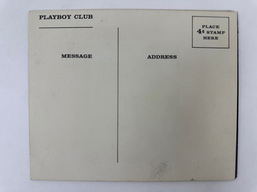 Vintage Hand Signed Playboy Bunny Sherrie Photograph With Playboy Club Foldout Postcard Featuring Young Hugh Hefner [Photo 8]