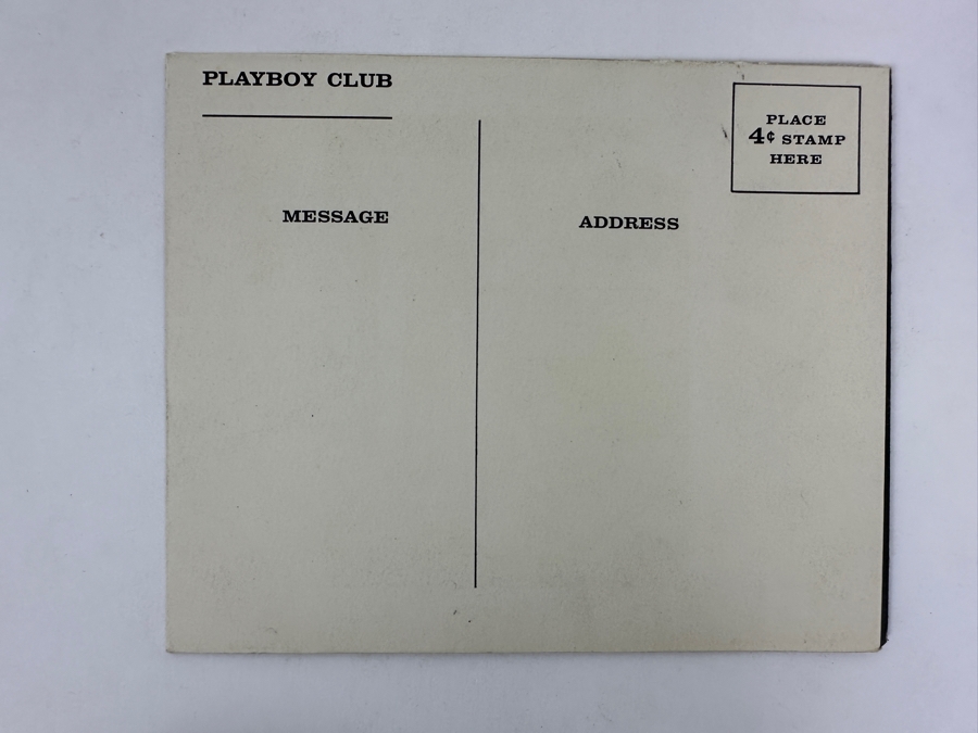 Vintage Playboy Bunnies Photograph Featuring Gigi And Sherrie With Playboy Club Foldout Postcard Featuring Young Hugh Hefner [Photo 6]
