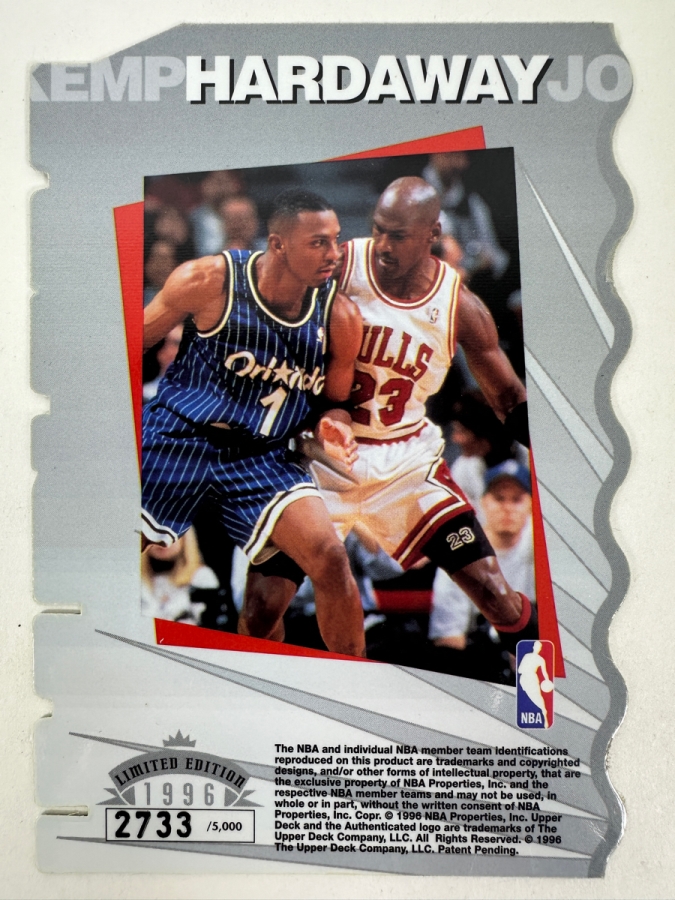 1996 Upper Deck Authenticated Command Performers Die-Cut Anfernee 'Penny' Hardaway Basketball Card
 [Photo 2]