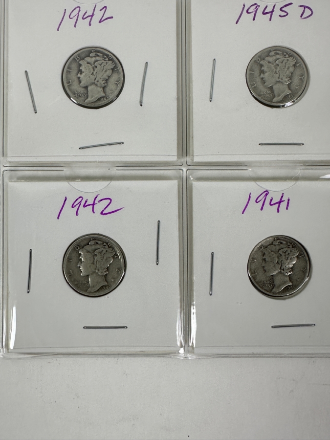 (20) Silver Winged Liberty Head Mercury Dimes Collection From 1937-1945 - See Photos For Details [Photo 7]