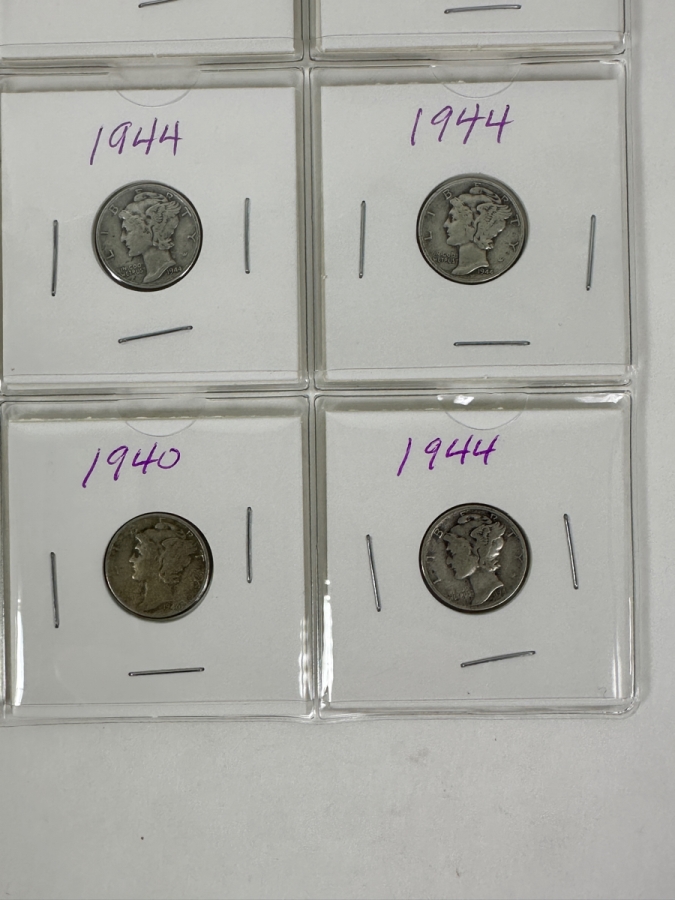 (20) Silver Winged Liberty Head Mercury Dimes Collection From 1937-1945 - See Photos For Details [Photo 7]