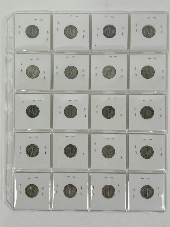 (20) Silver Winged Liberty Head Mercury Dimes Collection From 1939-1945 - See Photos For Details [Photo 8]