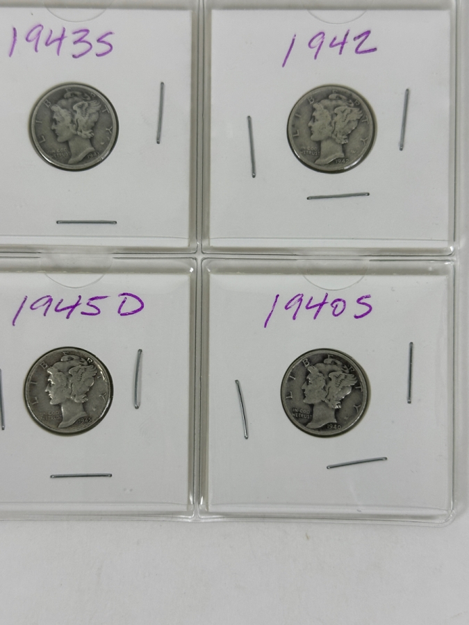 (20) Silver Winged Liberty Head Mercury Dimes Collection From 1936-1945 - See Photos For Details [Photo 7]