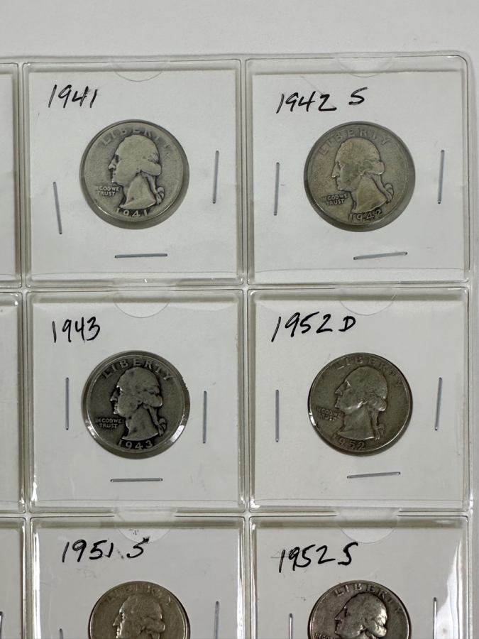 (20) Silver Washington Quarters From 1934-1964 - See Photos For Details [Photo 3]