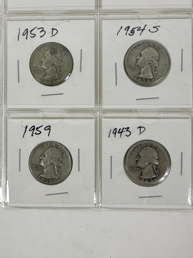 (20) Silver Washington Quarters From 1934-1964 - See Photos For Details [Photo 6]