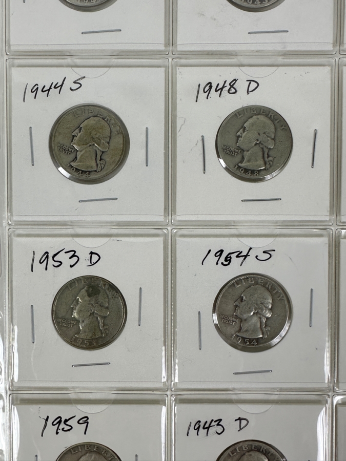 (20) Silver Washington Quarters From 1934-1964 - See Photos For Details [Photo 4]