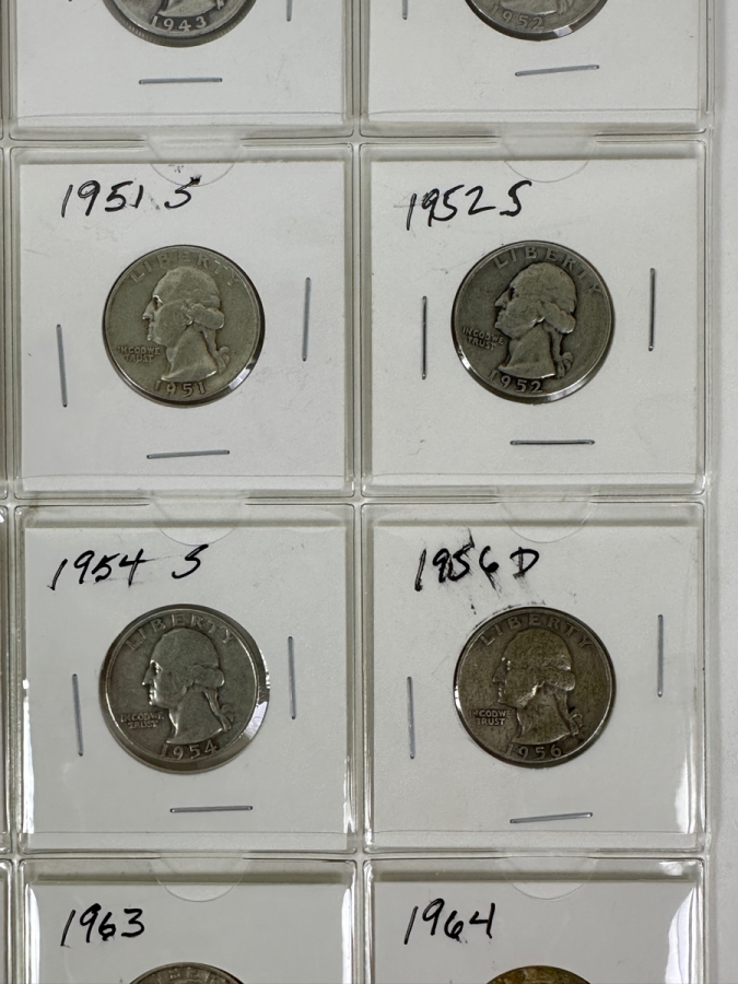 (20) Silver Washington Quarters From 1934-1964 - See Photos For Details [Photo 5]