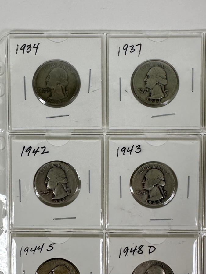 (20) Silver Washington Quarters From 1934-1964 - See Photos For Details [Photo 2]