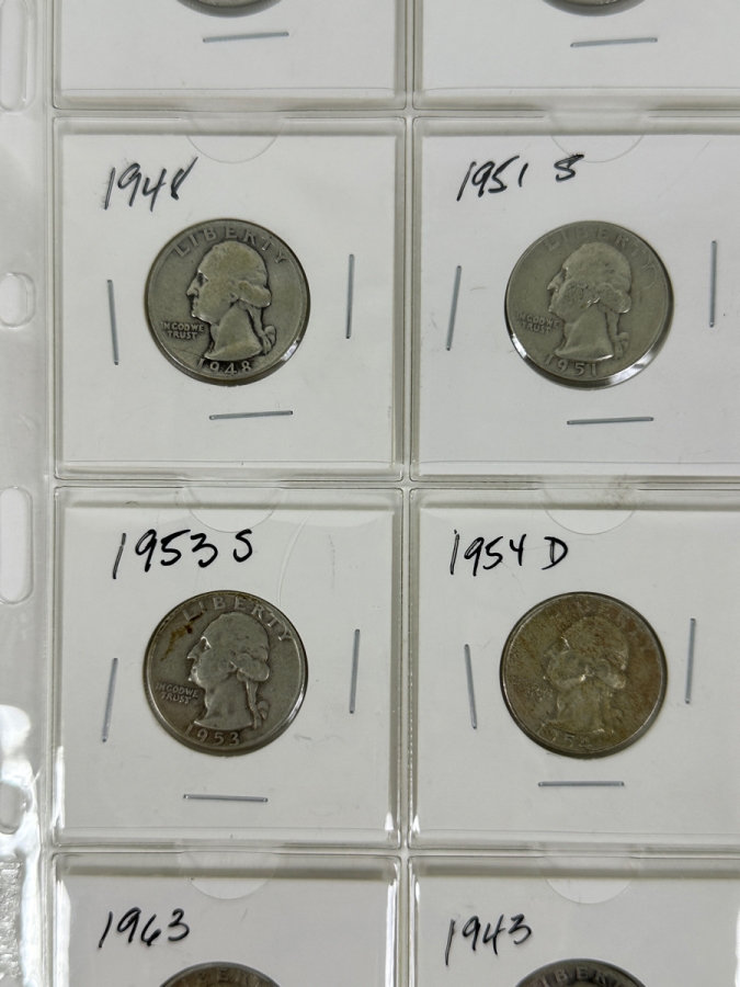 (20) Silver Washington Quarters From 1935-1964 - See Photos For Details [Photo 4]