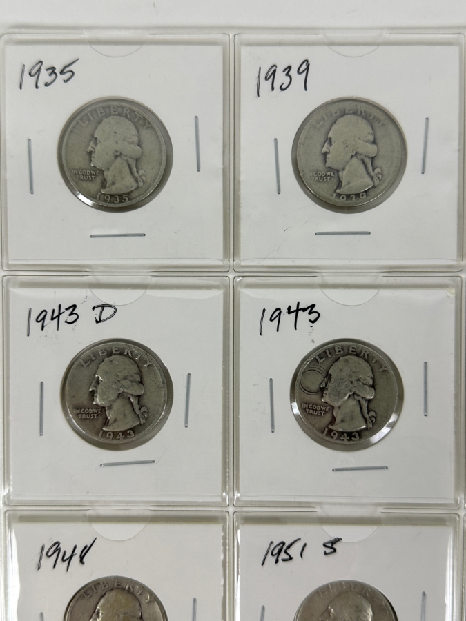 (20) Silver Washington Quarters From 1935-1964 - See Photos For Details [Photo 2]