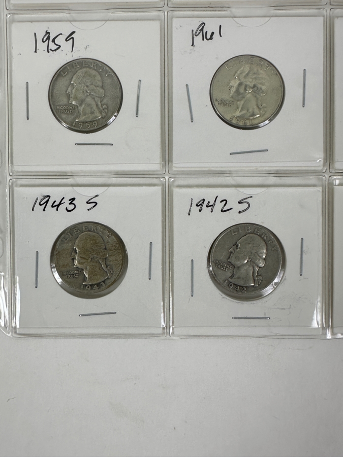 (20) Silver Washington Quarters From 1934-1964 - See Photos For Details [Photo 6]