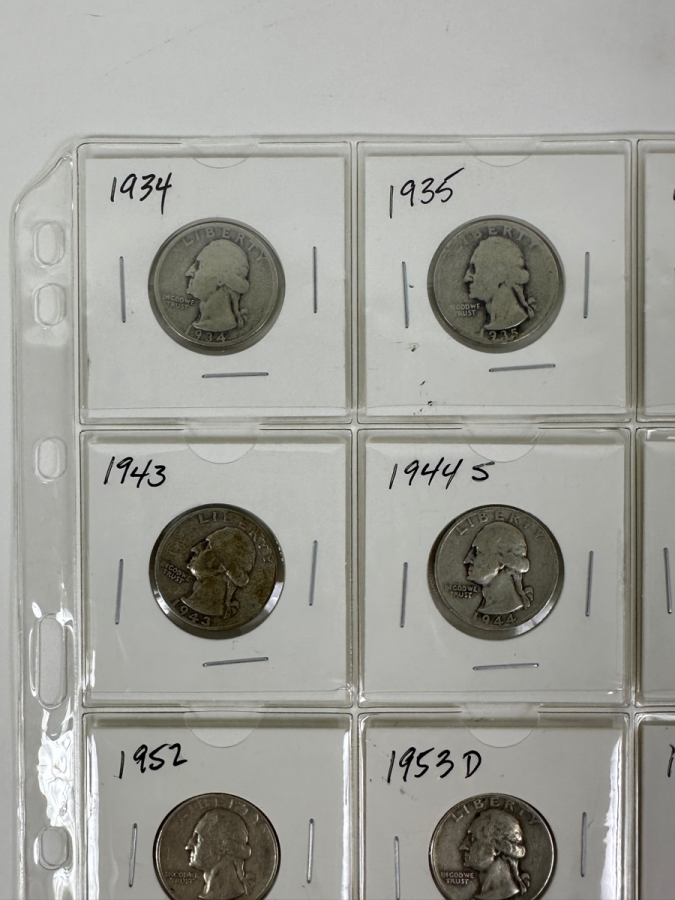 (20) Silver Washington Quarters From 1934-1964 - See Photos For Details [Photo 2]