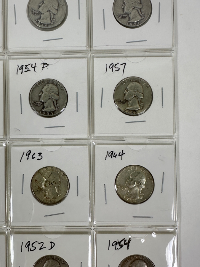 (20) Silver Washington Quarters From 1934-1964 - See Photos For Details [Photo 5]
