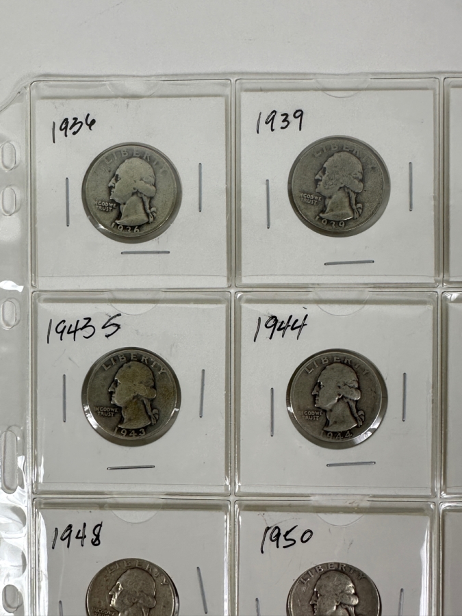 (20) Silver Washington Quarters From 1936-1964 - See Photos For Details [Photo 2]