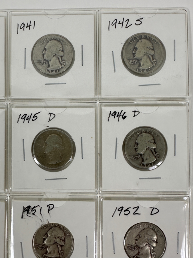(20) Silver Washington Quarters From 1936-1964 - See Photos For Details [Photo 3]