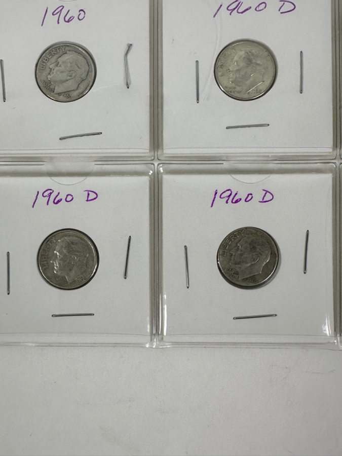 (20) Silver Roosevelt Dimes From 1959-1960 - See Photos For Details [Photo 6]