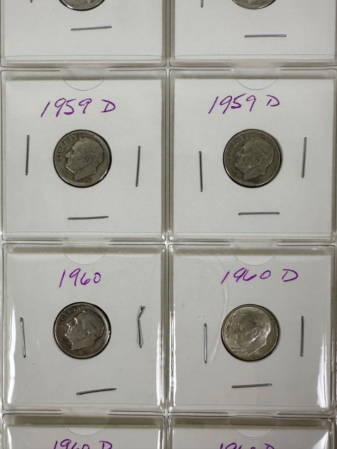 (20) Silver Roosevelt Dimes From 1959-1960 - See Photos For Details [Photo 4]