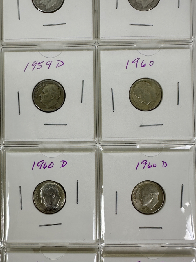 (20) Silver Roosevelt Dimes From 1959-1960 - See Photos For Details [Photo 5]