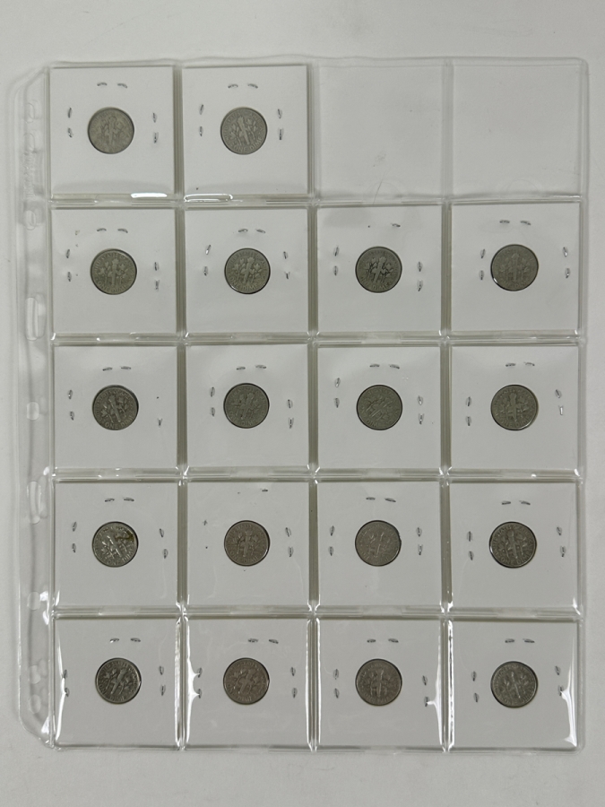 (18) Silver Roosevelt Dimes From 1957-1958 - See Photos For Details [Photo 7]