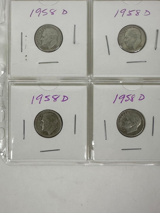 (18) Silver Roosevelt Dimes From 1957-1958 - See Photos For Details [Photo 6]