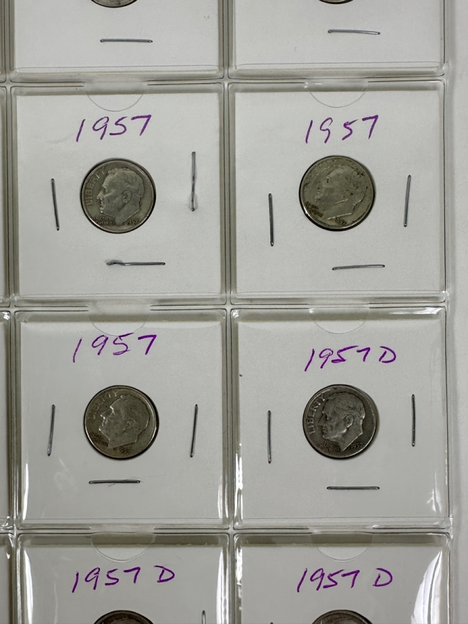 (20) Silver Roosevelt Dimes From 1957 - See Photos For Details [Photo 5]