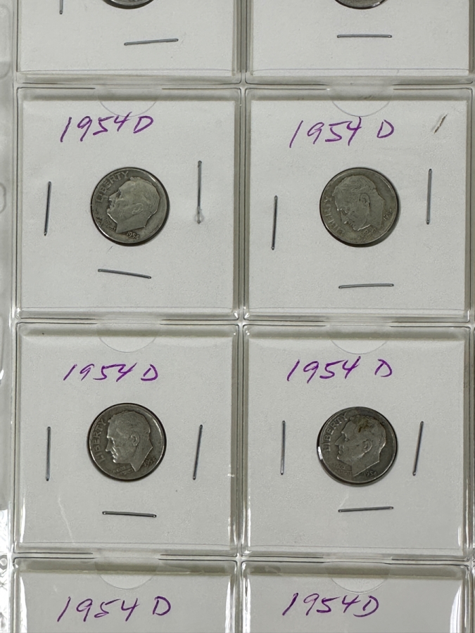 (20) Silver Roosevelt Dimes From 1954 - See Photos For Details [Photo 4]