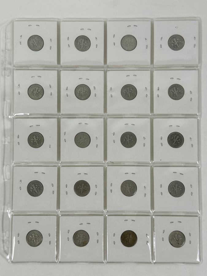 (20) Silver Roosevelt Dimes From 1954 - See Photos For Details [Photo 8]