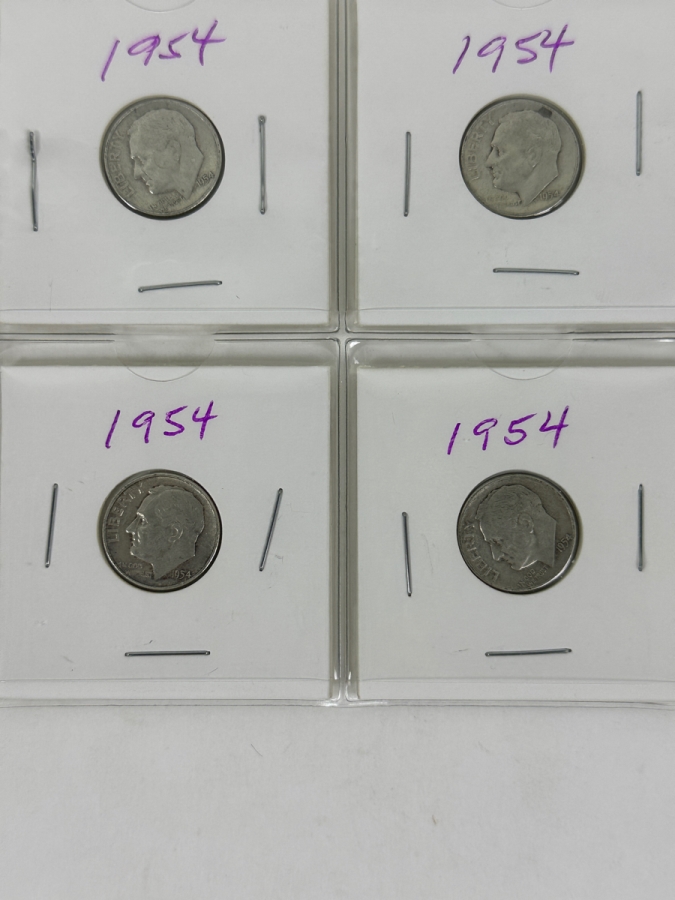 (20) Silver Roosevelt Dimes From 1953-1954 - See Photos For Details [Photo 7]