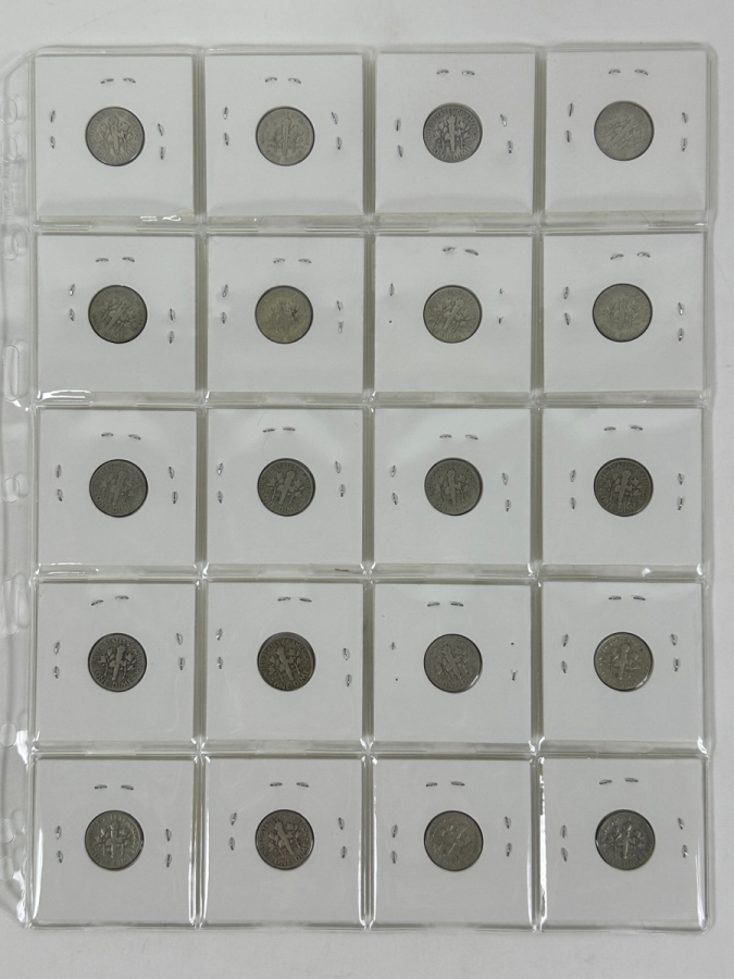 (20) Silver Roosevelt Dimes From 1953-1954 - See Photos For Details [Photo 8]