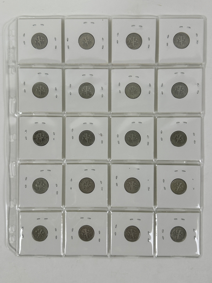 (20) Silver Roosevelt Dimes From 1954 - See Photos For Details [Photo 8]