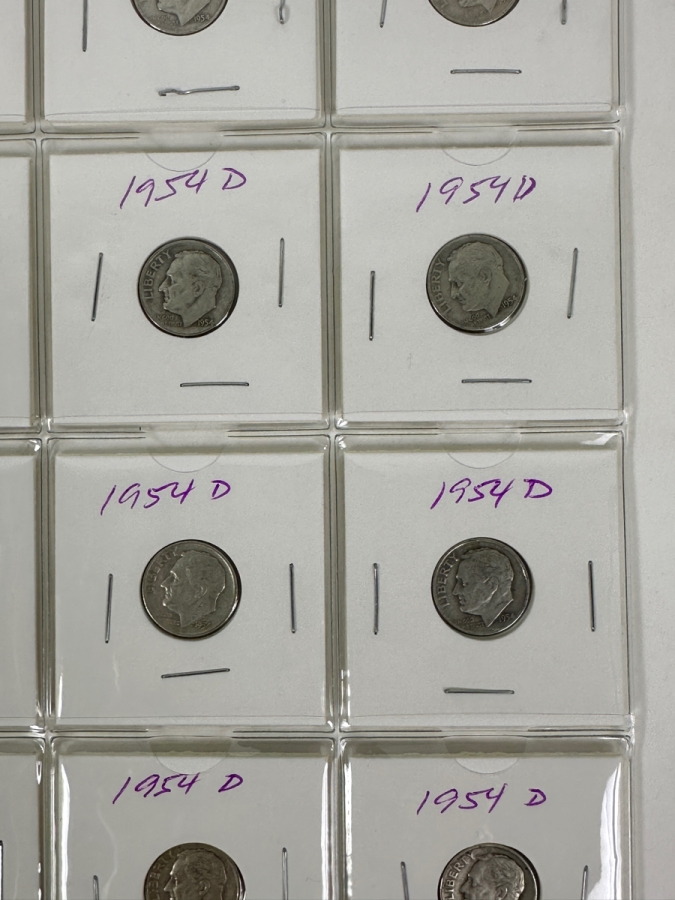 (20) Silver Roosevelt Dimes From 1954 - See Photos For Details [Photo 5]