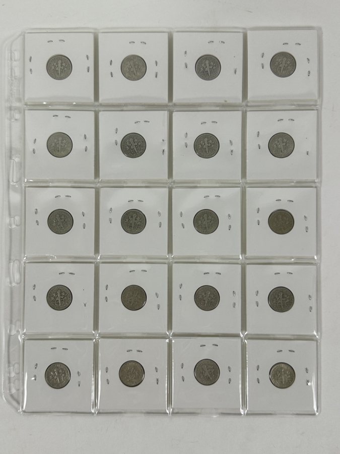 (20) Silver Roosevelt Dimes From 1954 - See Photos For Details [Photo 8]