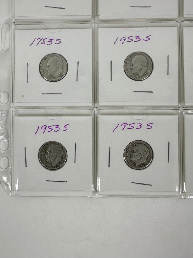 (20) Silver Roosevelt Dimes From 1952-1953 - See Photos For Details [Photo 6]