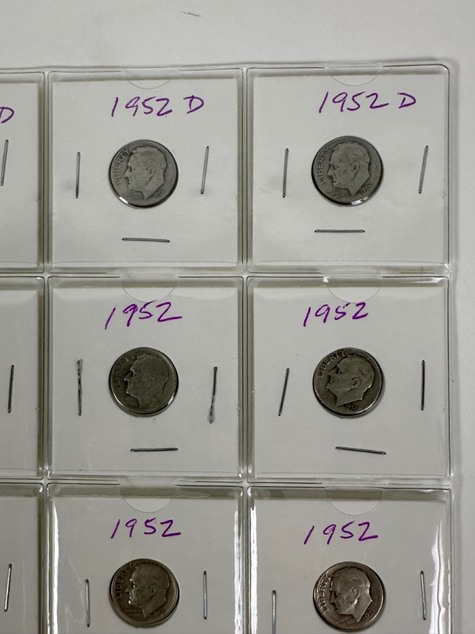 (20) Silver Roosevelt Dimes From 1952-1953 - See Photos For Details [Photo 3]