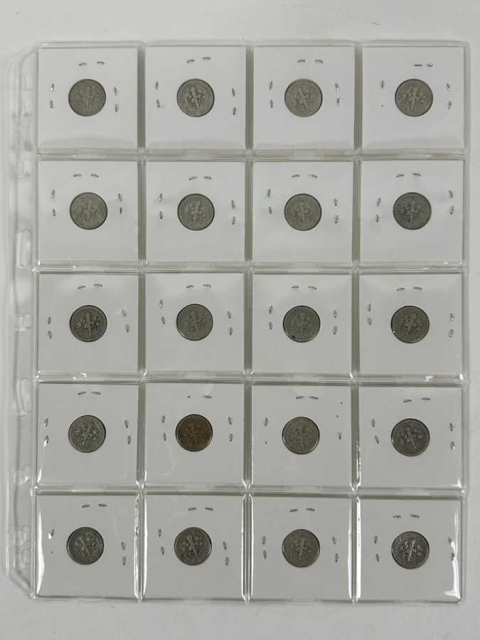 (20) Silver Roosevelt Dimes From 1952-1953 - See Photos For Details [Photo 8]