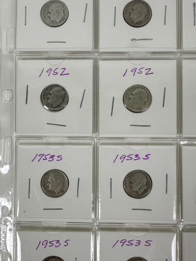 (20) Silver Roosevelt Dimes From 1952-1953 - See Photos For Details [Photo 4]