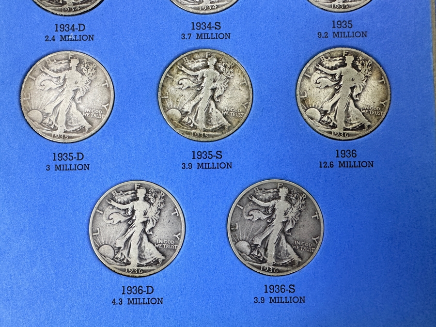 (28) Walking Liberty Silver Half Dollars Collection From 1916 to 1936 - See Photos [Photo 6]