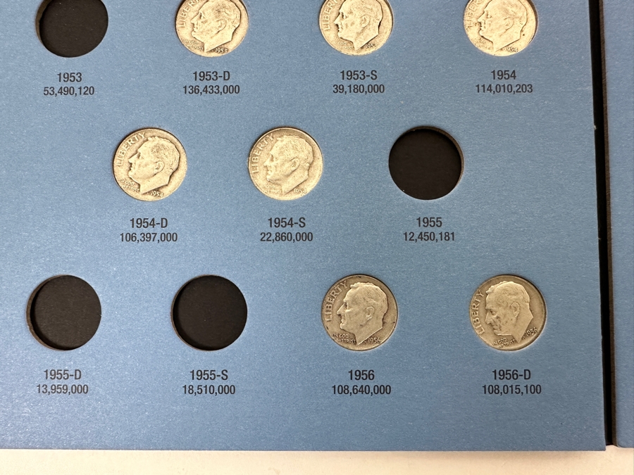 Collection Of (39) Silver Roosevelt Dimes From 1946-1964 In Whitman Coin Folder - See Photos [Photo 5]