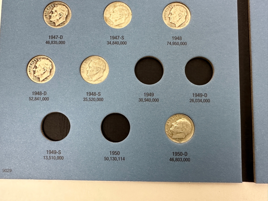 Collection Of (36) Silver Roosevelt Dimes From 1946-1964 In Whitman Coin Folder - See Photos [Photo 3]