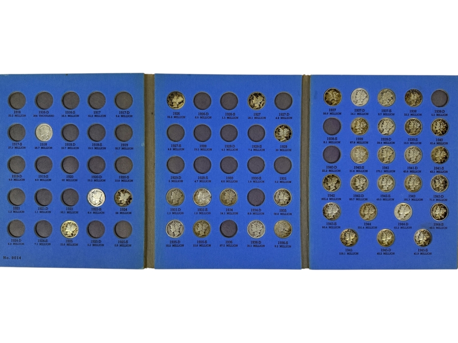 (39) Silver Winged Liberty Head Mercury Dimes Collection From 1916-1945 - See Photos For Details