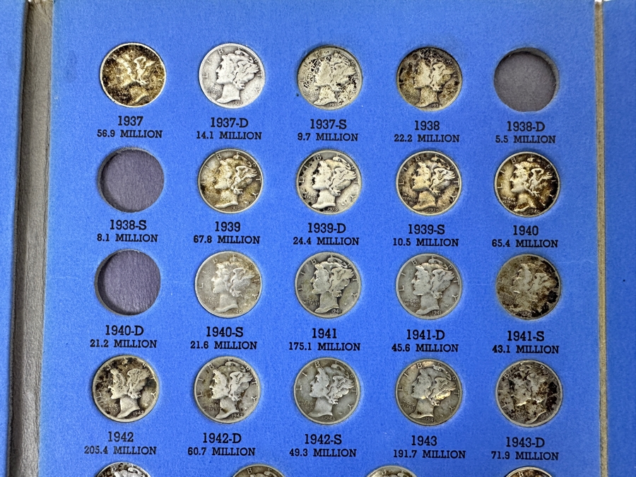 (39) Silver Winged Liberty Head Mercury Dimes Collection From 1916-1945 - See Photos For Details [Photo 5]