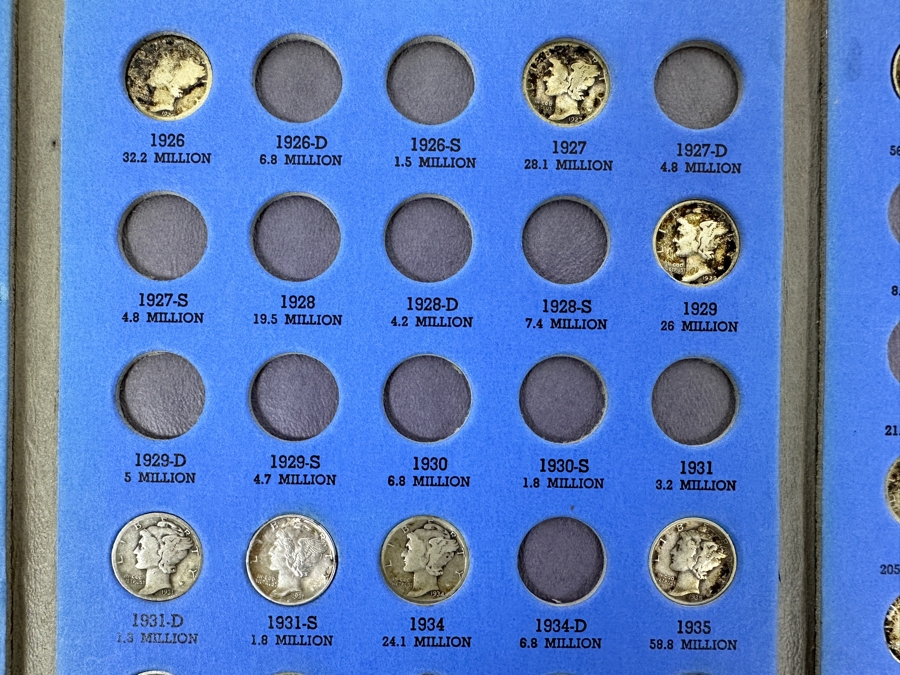 (39) Silver Winged Liberty Head Mercury Dimes Collection From 1916-1945 - See Photos For Details [Photo 3]