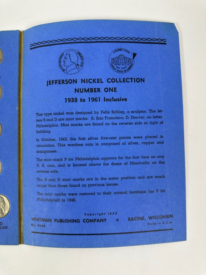 Complete Collection Of (65) Jefferson Nickels From 1938 To 1961 Including (8) Silver Nickels [Photo 8]